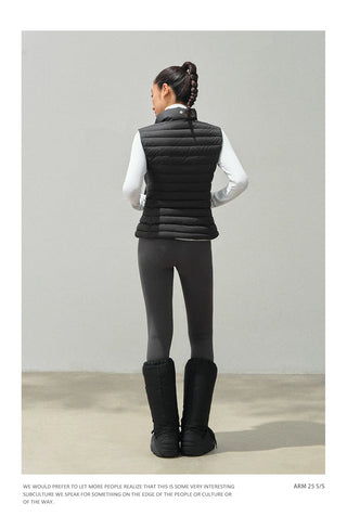 ribbed down vest