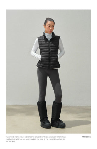 ribbed down vest