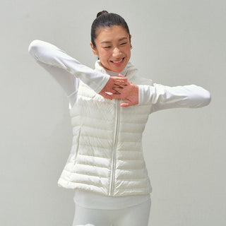 ribbed down vest