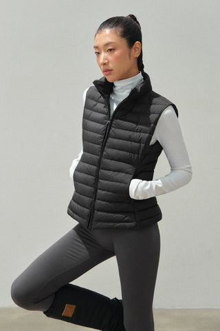 ribbed down vest