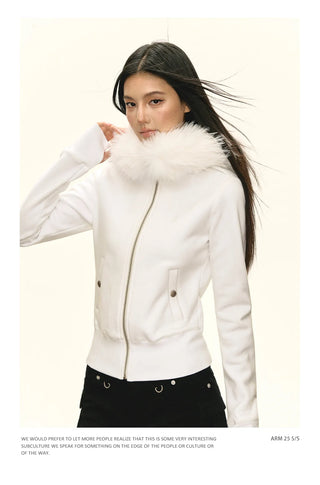 fleece hooded coat