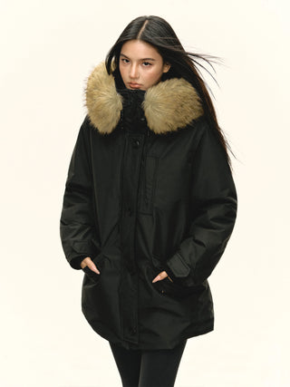 fur down parka