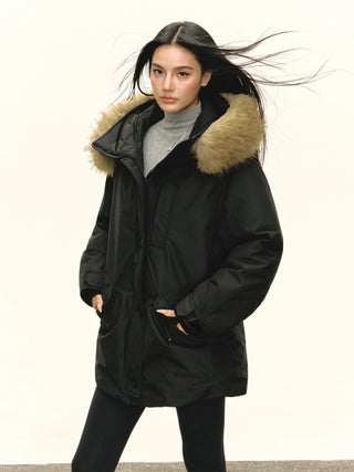 fur down parka