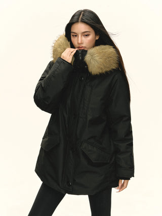fur down parka