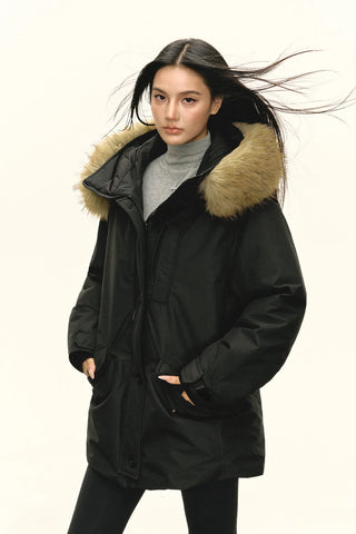 fur down parka