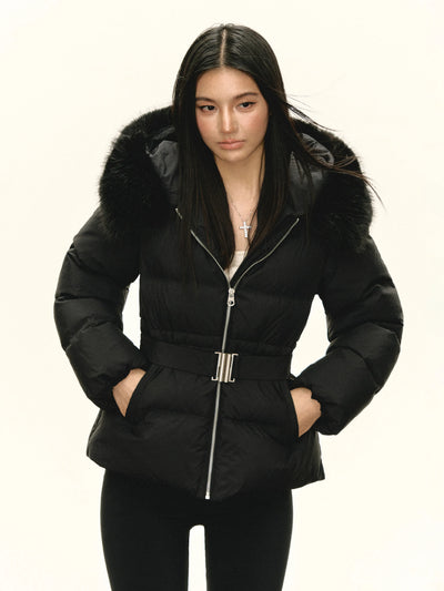 fur collar down