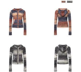 hooded cardigan coat