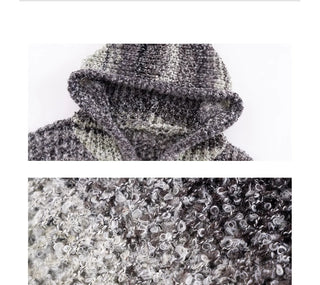 hooded cardigan coat