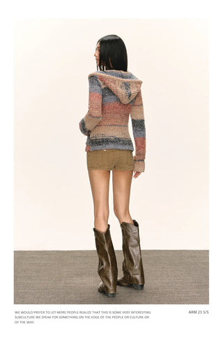 hooded cardigan coat