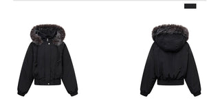 black puffer coat