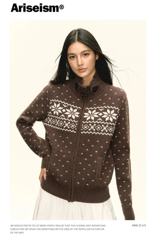fairisle sweater coat