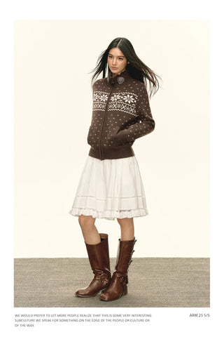 fairisle sweater coat