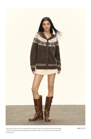 fairisle hooded sweater
