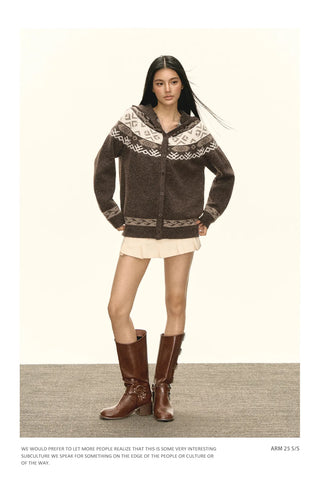 fairisle hooded sweater
