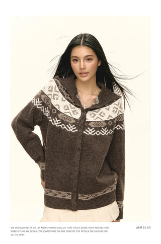 fairisle hooded sweater
