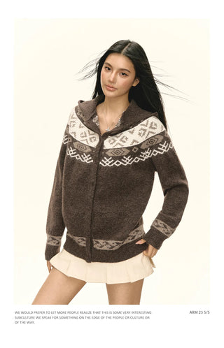 fairisle hooded sweater