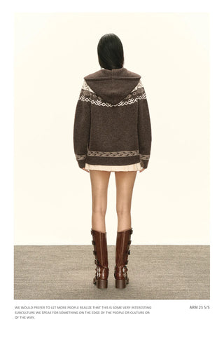 fairisle hooded sweater
