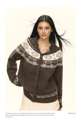 fairisle hooded sweater