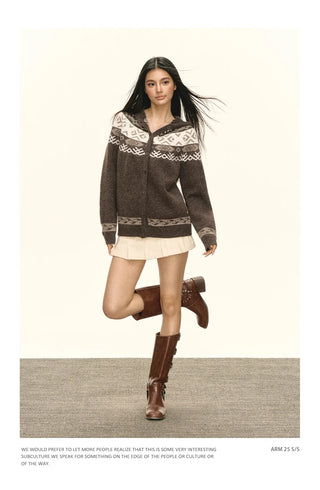 fairisle hooded sweater
