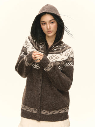 fairisle hooded sweater