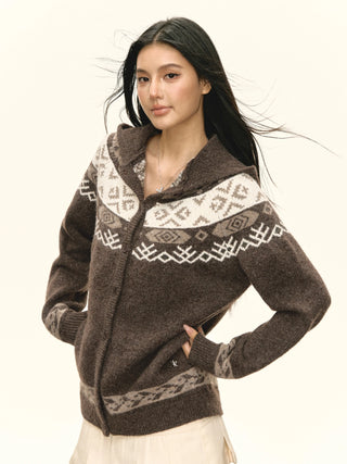 fairisle hooded sweater