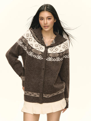 fairisle hooded sweater