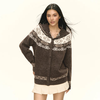 fairisle hooded sweater