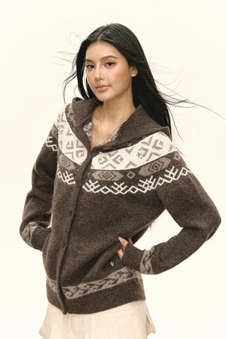 fairisle hooded sweater