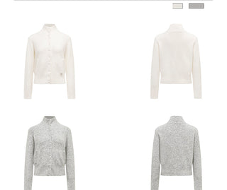 stand collar cardigan