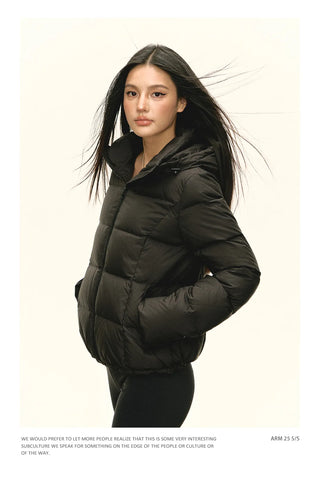 hooded down jacket