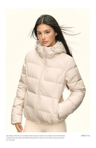 hooded down jacket