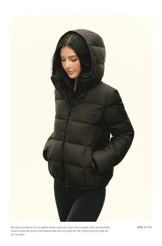 hooded down jacket