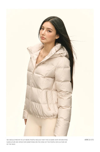 hooded down jacket