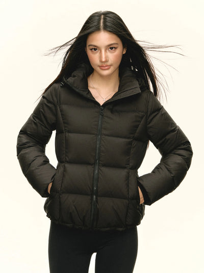 hooded down jacket