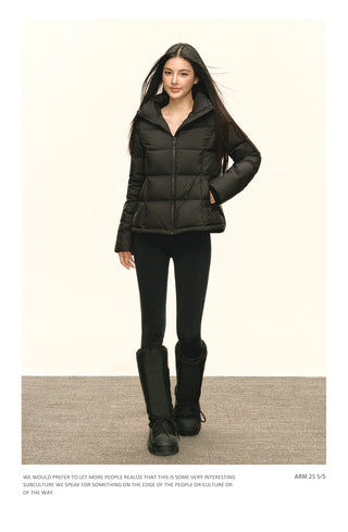 hooded down jacket