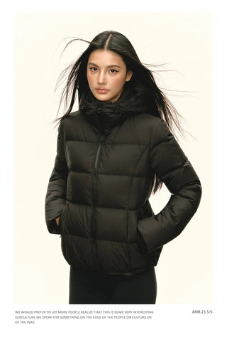 hooded down jacket
