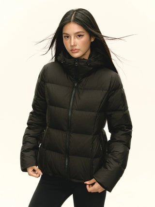 hooded down jacket