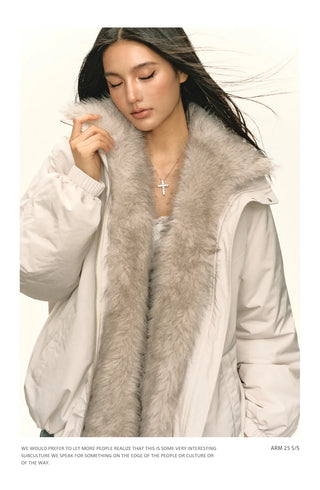 fur collar down