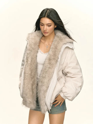 fur collar down