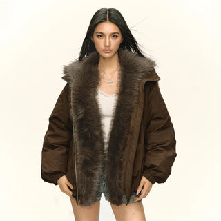 fur collar down