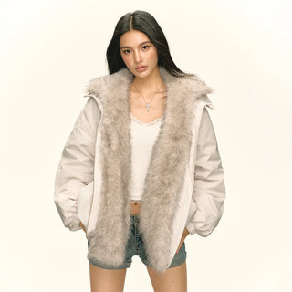 fur collar down