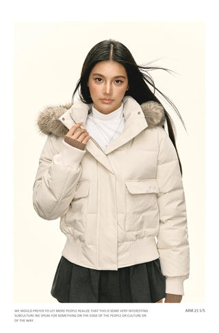 hooded puffer coat