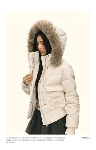 hooded puffer coat