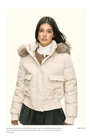 hooded puffer coat