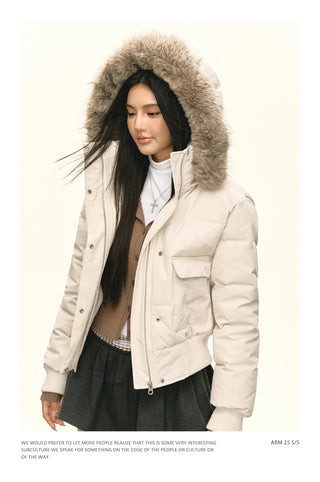 hooded puffer coat