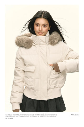 hooded puffer coat