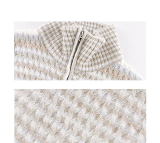 striped stand collar