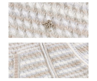 striped stand collar