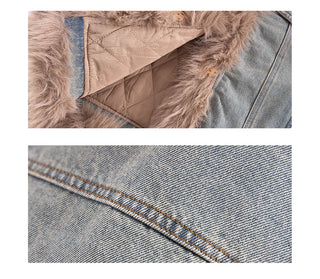 denim puffer coat