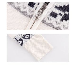 zipper cardigan coat